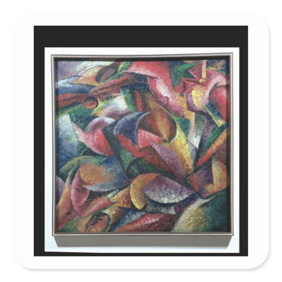 Dynamism of the Body, 1913 (oil on canvas) Square Sticker