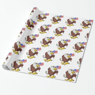 Eagle holding flag at 4th July | choose back color