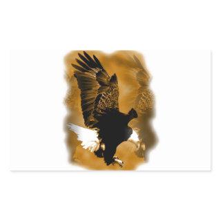 Eagle in Flight Rectangular Sticker