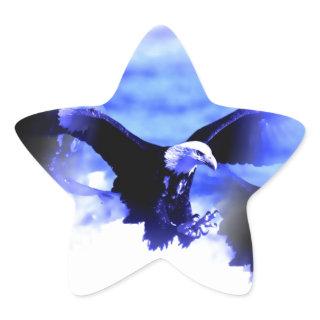 Eagle in Flight Star Sticker