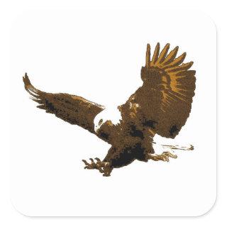 Eagle Landing Square Sticker