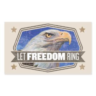 Eagle-Let Freedom Ring Rectangular Sticker