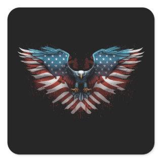 eagle-with-american-flag-it square sticker