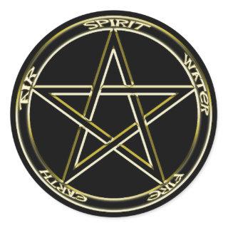 Earth, Air & Fire Pentagram Sticker