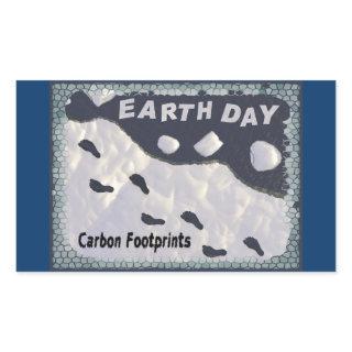 Earth Day - Carbon Footprints Rectangular Sticker