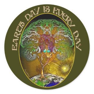 Earth Day is Every Day Classic Round Sticker