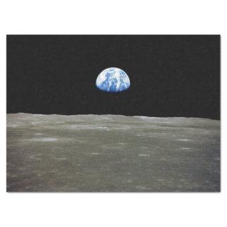 Earth from Moon in Black Space: Earthrise Tissue Paper