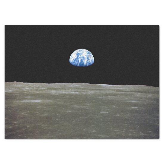 Earth from Moon in Black Space: Earthrise Tissue Paper