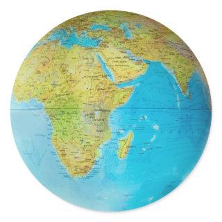 Earth Globe 2 Classic Round Sticker
