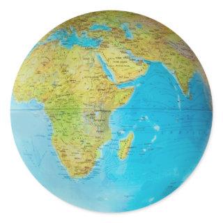 Earth Globe 2 Classic Round Sticker