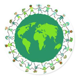 Earth Kids Classic Round Sticker