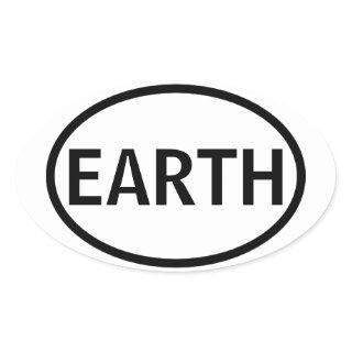 Earth Oval Oval Sticker