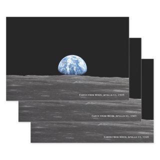 Earth Rising Over Moon, Apollo 11, 1969  Sheets