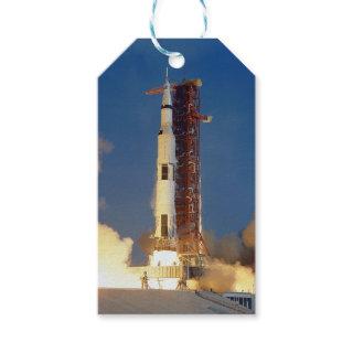 Earth Shakes as Saturn V Blazes Skyward to Moon Gift Tags