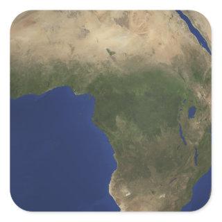 Earth showing landcover over Africa Square Sticker