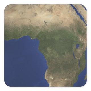 Earth showing landcover over Africa Square Sticker