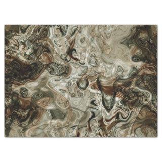 Earth tone marble tissue paper