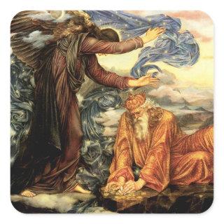 Earthbound by Evelyn De Morgan, Victorian Art Square Sticker