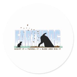 Earthdog Color design for Parson and Jack Russell Classic Round Sticker