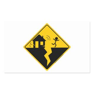 Earthquake Warning Merchandise and Clothing Rectangular Sticker