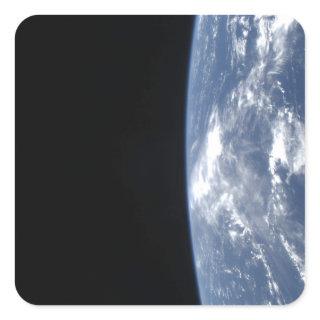 Earth's horizon and the blackness of space 2 square sticker