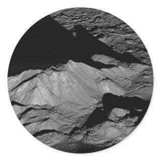 Earth's Moon Tycho Crater Central Peak Classic Round Sticker