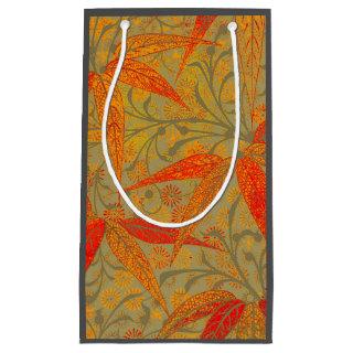Earthy Bamboo Art Print Orange  Small Gift Bag
