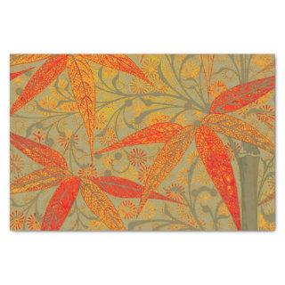 Earthy Bamboo Art Print Orange  Tissue Paper