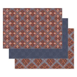 Earthy Browns and Blue Mud Cloth Style  Sheets