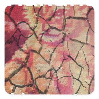 Earthy Elegant Lion: Hakuna Matata Textured Design Square Sticker