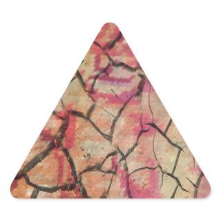 Earthy Elegant Lion: Hakuna Matata Textured Design Triangle Sticker