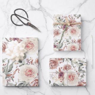 Earthy Shades Floral Botanical Watercolor Pattern  Sheets