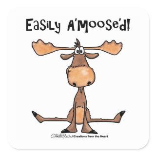 Easily A'moose'd Square Sticker