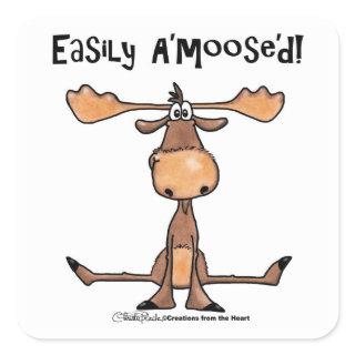 Easily A'moose'd Square Sticker