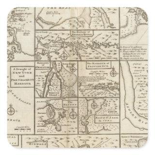 East Coast, US Square Sticker