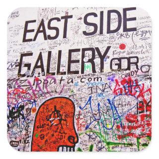 East Side Gallery, Berlin Wall, Graffiti Square Sticker