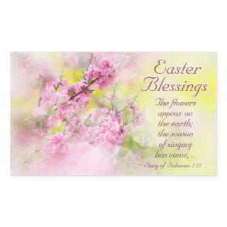 Easter Blessings Song of Solomon 2:12 Scripture Rectangular Sticker