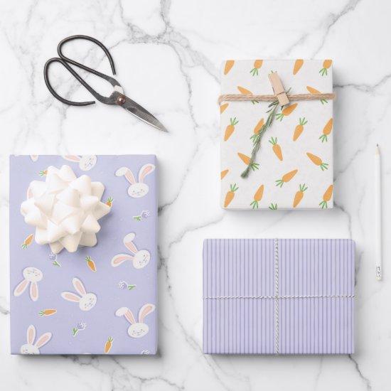 Easter Bunnies and Carrots Spring  Sheets