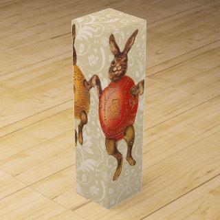 Easter Bunny Dancing Eggs Wine Box