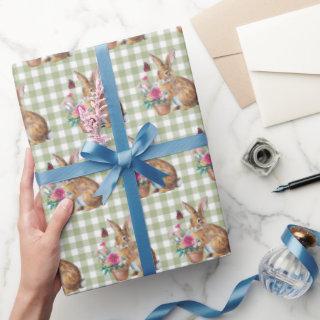 Easter Bunny On Gingham
