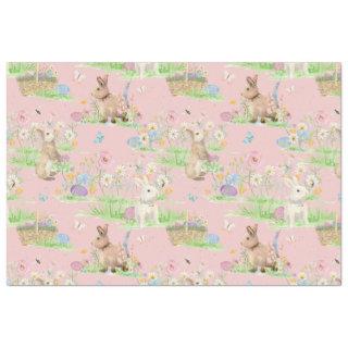 Easter Bunny Rabbit Floral Butterfly Decoupage Tissue Paper