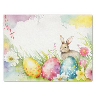 Easter bunny with three Easter Eggs Tissue Paper