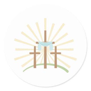 Easter Crosses Classic Round Sticker