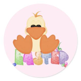 Easter  Duck T-shirts and Gifts Classic Round Sticker
