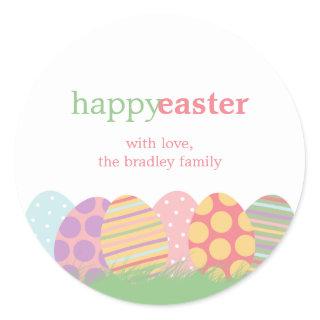 Easter Eggs Favor Stickers or Gift Tag Stickers