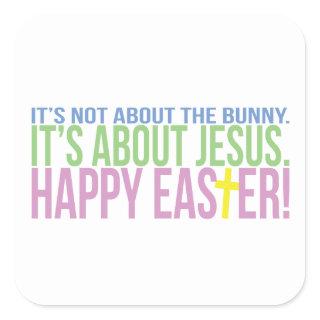 Easter is About Jesus Square Sticker
