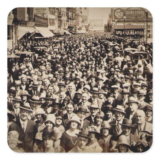Easter Parade Atlantic City New Jersey Boardwalk Square Sticker