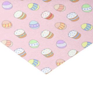 Easter Party Cakes and Eggs Cute Pattern Tissue Paper
