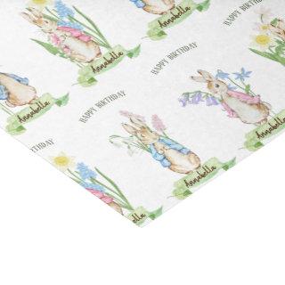 Easter Spring Blooms Peter the Rabbit Baby Shower Tissue Paper