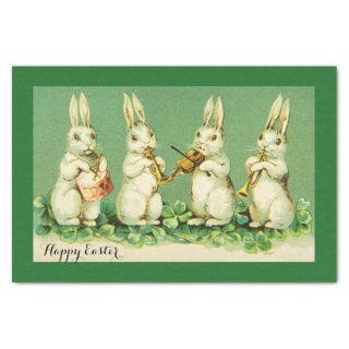 EASTER WHITE RABBIT ORCHESTRA Music Making Rabbits Tissue Paper